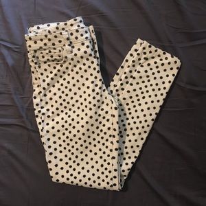 Ann Taylor Loft - Polka Dot Denim Pants